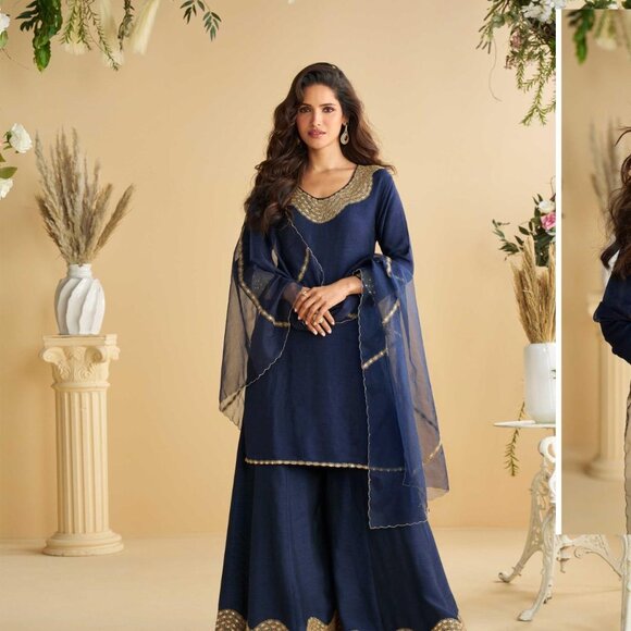 PREMIUM REAL SILK SALWAR SUIT - Picture 11 of 16